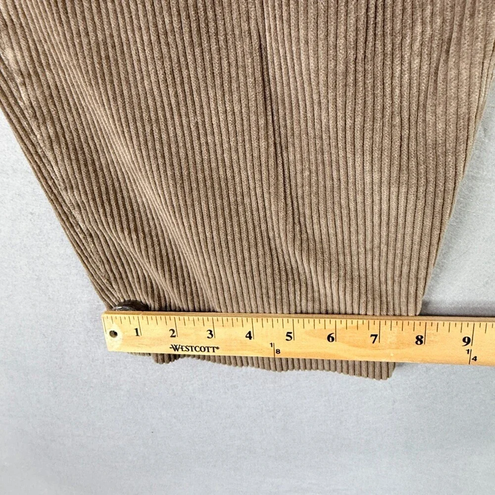 VTG Abercrombie And Fitch Pants Men’s 36x27 Brown Pleated Chunky Corduroy Baggy